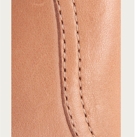 $328 Frye Grace Oxford Light Pink Real Leather Lace Up Casual Formal Work Flat - Picture 4 of 16